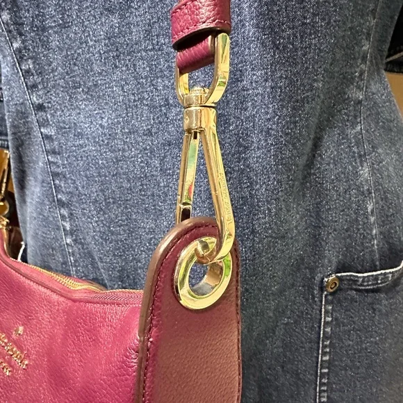 kate spade Rosie Deep Plum Leather Crossbody with Gold Hardware - Picture 10 of 11